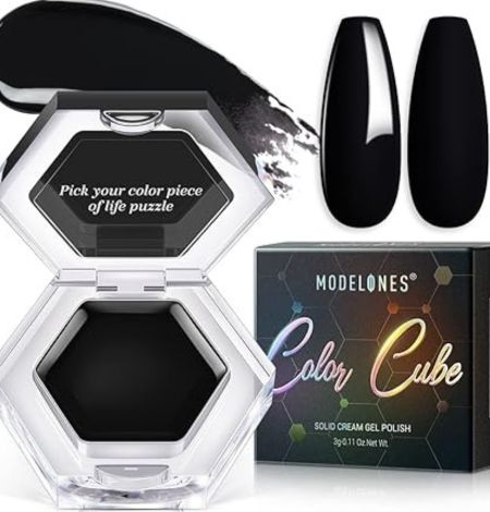 3. Modelones Black Gel Nail Polish —  Best for Dark Skin