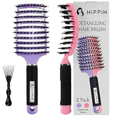 4. Boar Bristle Hair Brush —Best for human hair extensions