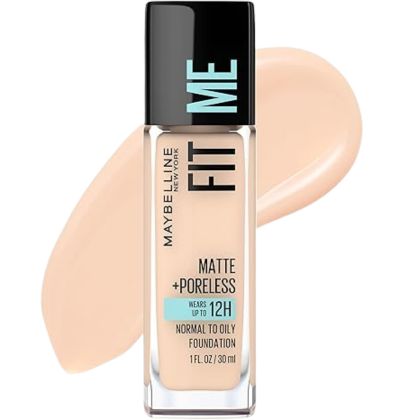1.  Maybelline Fit Me Matte + Poreless Foundation 