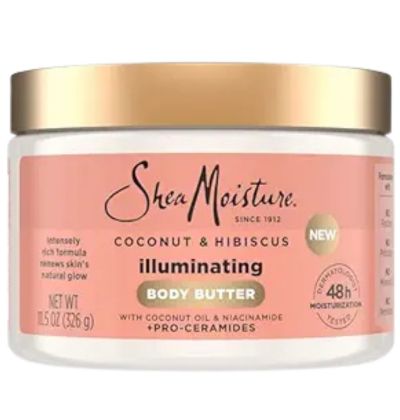 3. SheaMoisture Illuminating Body Butter with Coconut & Hibiscus - Best for Hydration